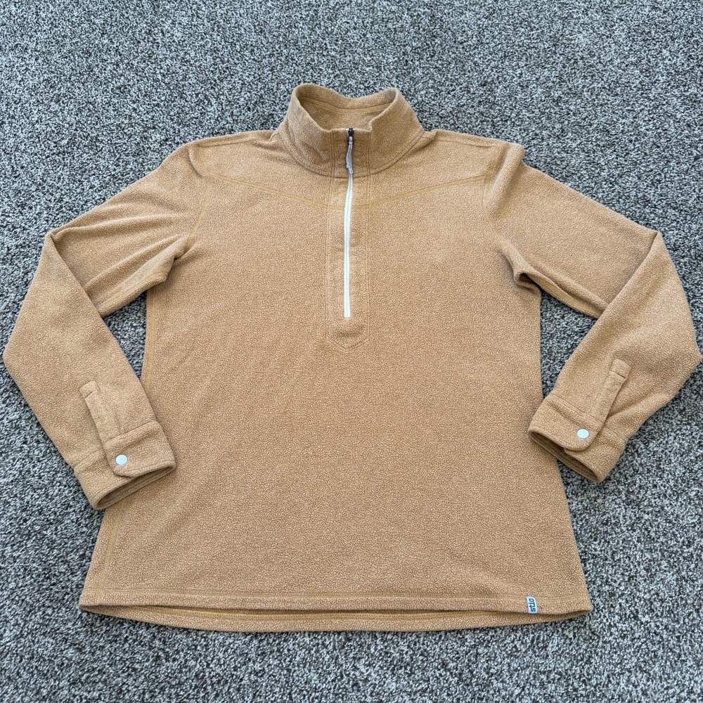 Stio Turpin Fleece Half Zip Pullover Women's Large Brown Casual Outerwear
